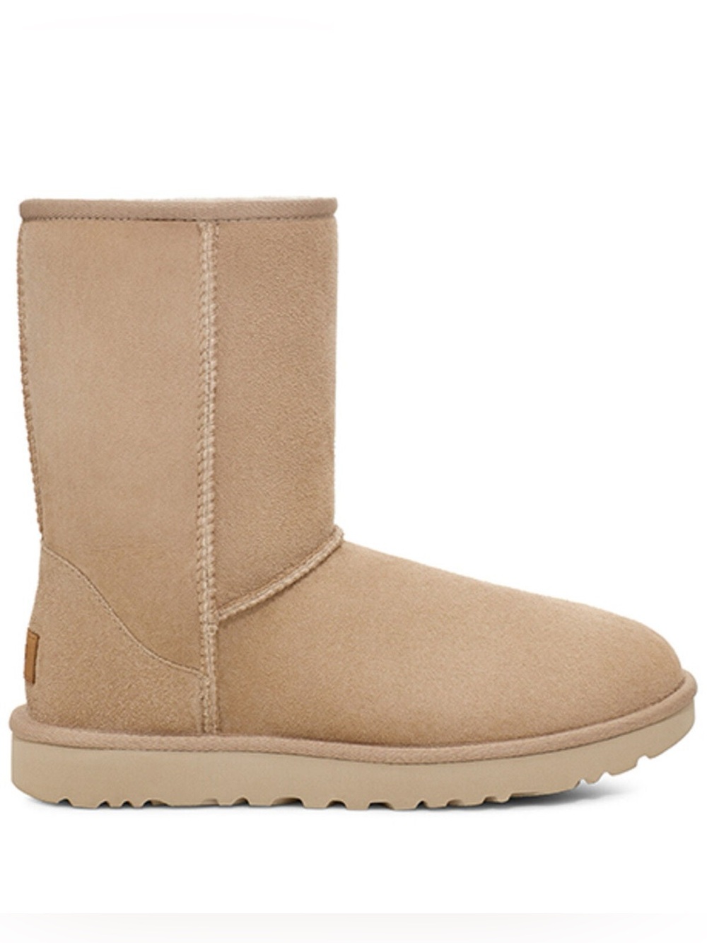 UGG Light Tan Sand Classic Short II Boots, Size 5